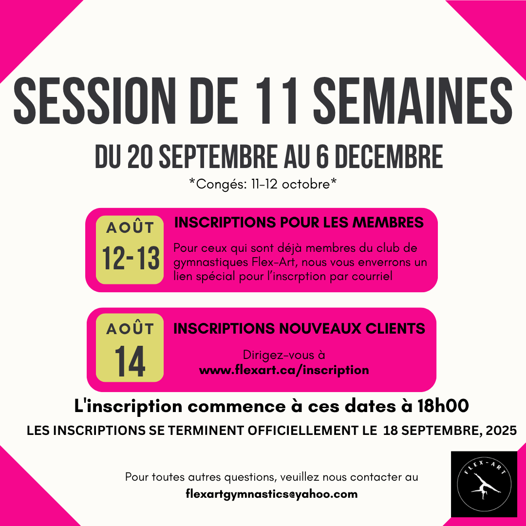 Inscriptions Autumne 2025 info FR