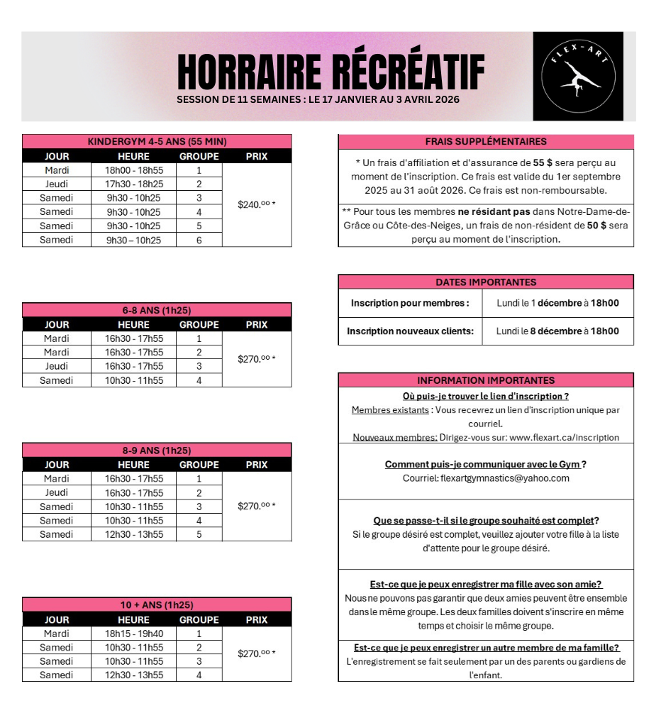 Winter 2026 registration